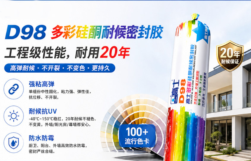 Glorystar D98: colour-matched sealing for architectural finishes