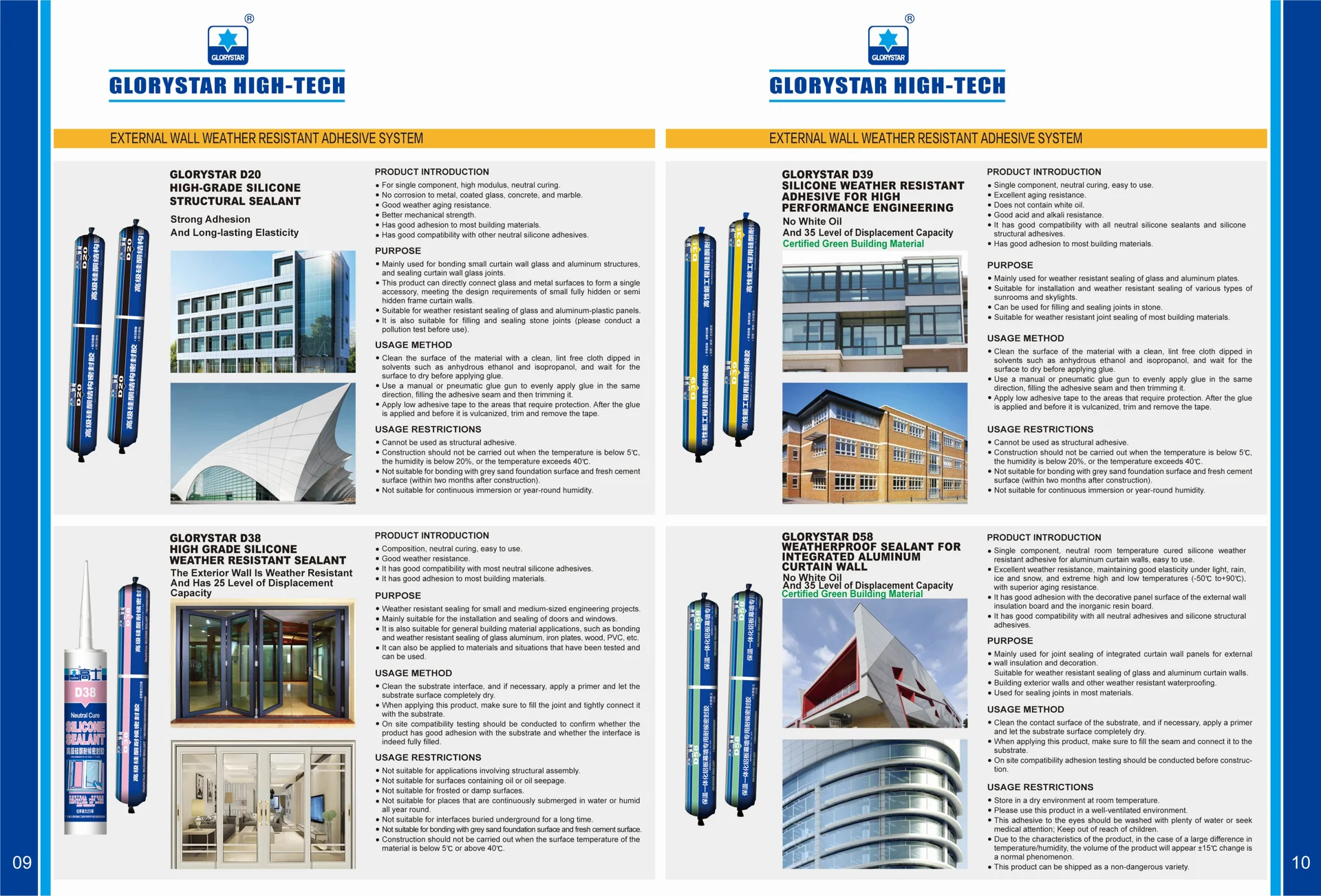 Glorystar English product brochure, page 6