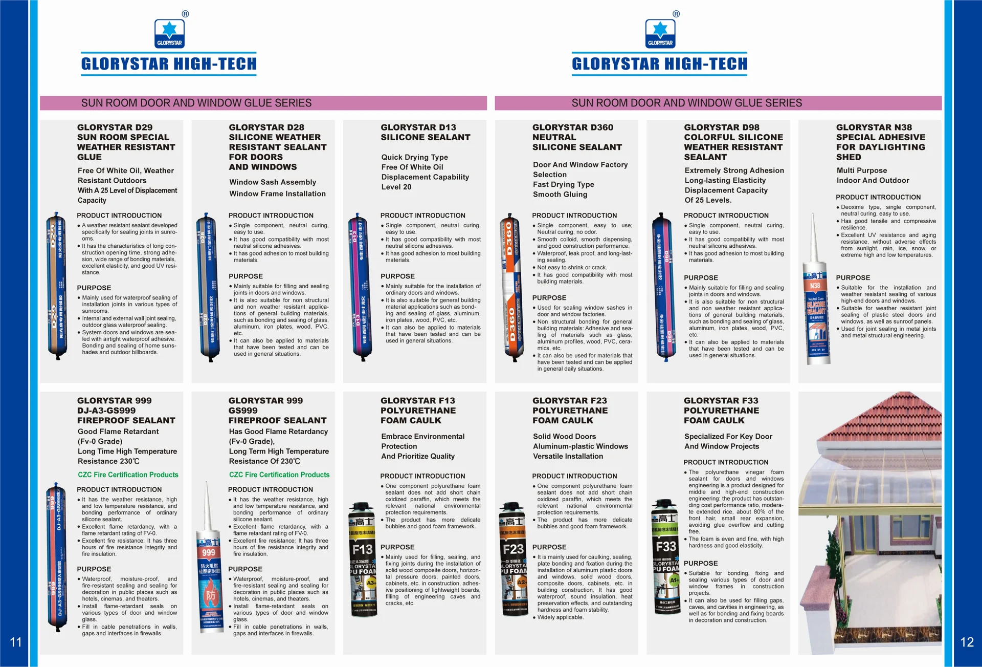 Glorystar English product brochure, page 7